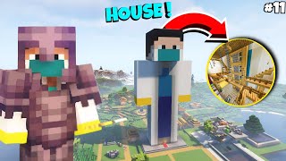 I Build A House Inside My STATUE In Minecraft Survival  Mcaddon Survival Series 11 [upl. by Eelak873]