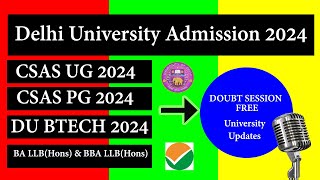 DU CSAS PG 2024 CUET UG Answer key 2024 Cutoff 2024 Du Btech 2024 Doubts Live 26062024 [upl. by Rialc786]