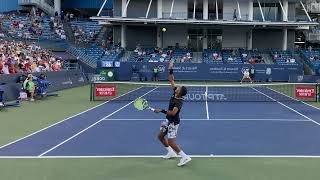 左利き編集、オジェアリアシムのスライスサーブ（スロー）  Felix Auger Aliassime Slice Serve Slow Motion【Lefty】 [upl. by Belsky]