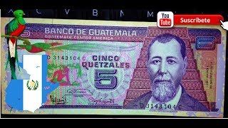 BILLETES DE GUATEMALA  5 QUETZALES [upl. by Shira]