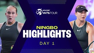 Andreeva Badosa Putintseva in action on Day 1 at Ningbo 2024  WTA Match Highlights [upl. by Sherrard129]