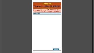 Class 10  Express 140 as product of prime factors Chapter 1  Real numbers class10maths maths [upl. by Ecnaralc]