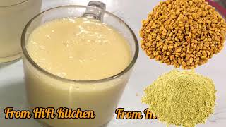 Vegan healthy drink  Fenugreek Abesh የሚጠጣ አብሽ አሰራር  ከነጥቅማጥቅሙ YummyEthiopian HiFi Kitchen [upl. by Nerraw]