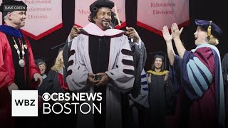 Rapper QTip honored at Berklee College of Music graduation in Boston [upl. by Arratal728]