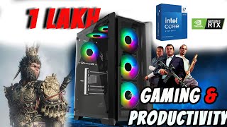 1 Lakh Gaming amp Productivity Build  I7 14THGen  mathantamilgaming [upl. by Lerad]