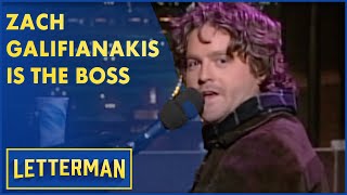 Zach Galifianakis Makes His Network Television Debut  Letterman [upl. by Ettevahs]