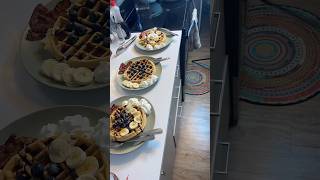 Make breakfast with me using Oster Vertical Waffle Maker foodie [upl. by Aihtenak]