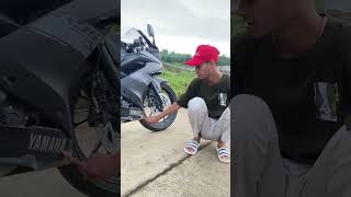 😌😌😌bikelover bike shorts youtubeshorts viral rider motovlog shortsfeed uk07rider r15v4 [upl. by Audrit]