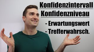 Konfidenzintervall und Konfidenzniveau  allgemeine Erklärung mit Beispiel  Fit im MatheAbi [upl. by Keisling]