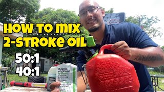 How To Mix Oil With Gas  2 stroke 2cycle 501 [upl. by Schwartz217]