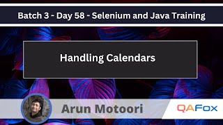 Handling Calendars in Selenium Java Selenium Java Training 58 [upl. by Dulcy]