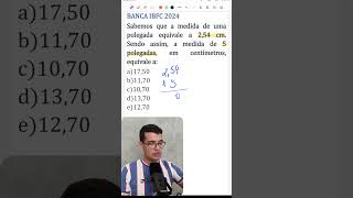 UNIDADE DE MEDIDAS IBFC⚡Correios 2024concursospúblicos matemática correios2024 questãocomentada [upl. by Enoryt317]