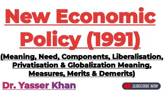 New Economic Policy 1991  Liberalization  Privatisation  Globalization  Economic Reforms  CUET [upl. by Wamsley]