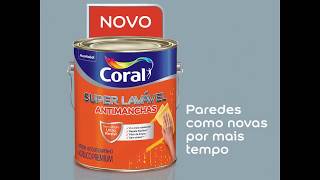 Tinta Super Lavável Coral  Paredes sujas nunca mais wwwdecorpecascombr [upl. by Allista]