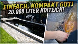 Einfach amp KOMPAKT Ein 20000 Liter KOITEICH mit Trommelfilter und Bioturm [upl. by Nnaynaffit]