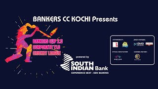 SIB WHITES vs EY KOCHI  BANKERS CUP 20  ALL KERALA CORPORATE CRICKET LEAGUE  LIVE STREAMING [upl. by Hung929]