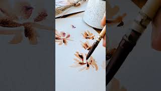 Watercolor Florals Fall Palette watercolor art artprocess painting [upl. by Ingamar]