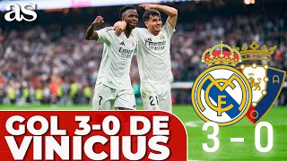 REAL MADRID vs OSASUNA  EL BRUTAL pase de LUNIN para el gol de VINICIUS [upl. by Panther]