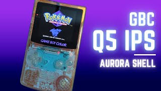 Gameboy Color GBC Umbau  Retropixel IPS Q5  Aurora Gehäuse [upl. by Delmore]