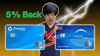 The BETTER 5 Cash Back Card  Freedom Flex vs Custom Cash [upl. by Gare]