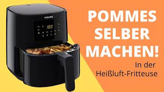 Heißluftfritteuse Pommes Selber Machen ✅ GENIALES REZEPT Wie Pommes Frites im Airfryer Zubereiten [upl. by Acireed]