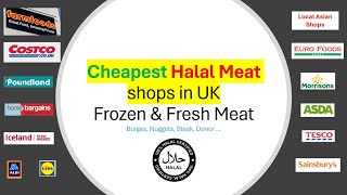 Cheapest Halal meat shops in UK  Burges Patties Nuggets Donor Goujons [upl. by Jari871]