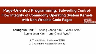 USENIX Security 24  PageOriented Programming Subverting ControlFlow Integrity of Commodity [upl. by Rfinnej]