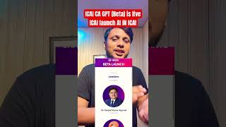 ICAI CA GPT Beta is liveICAI launch AI IN ICAI [upl. by Kata]