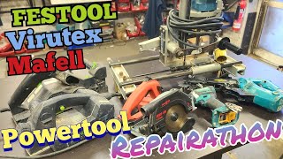 Festool Mafell and Virutex power tool Repairathon All old tools getting repaired [upl. by Ahsenahs]