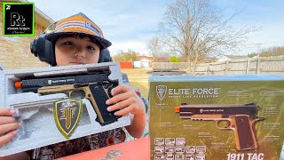 Elite Force 1911 Blowback Airsoft unboxing [upl. by Ojoj297]