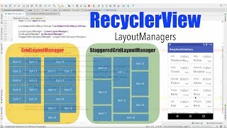 RecyclerView  Part 6 LayoutManagers [upl. by Bubalo]