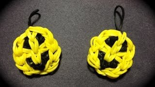 Rainbow Loom Smiley Happy Face Charm  Advanced [upl. by Godding]