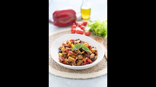 CAPONATA DI VERDURE AL FORNO 🥰 Shorts [upl. by Elisee]