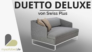 DUETTO DELUXE Schlafsofa  Bigsofa  mit Lattenrost  von Swiss Plus mysofabedde [upl. by Edrei]