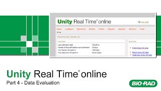 BioRad Unity Real Time online Training  Part 4  Data Evaluation [upl. by Aridaj494]