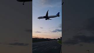 JetBlue Airlines flight landing at Heathrow Airport London flight plane aviation shorts viral [upl. by Lupiv]