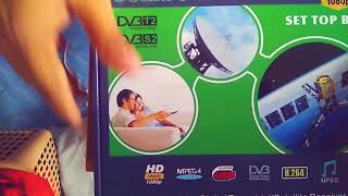 DVBT2S2 Video Broadcasting Satellite Receiver Setup Box TV HDTV unboxing [upl. by Hatch]