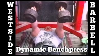 Westside Barbell  Dynamic bench press traning 2001 [upl. by Ceporah]