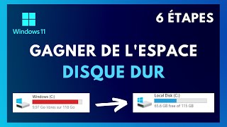 COMMENT LIBÉRER DE LESPACE DISQUE DUR SUR SON PC WINDOWS 11  GAGNER DE LESPACE DISQUE 2024 FR [upl. by Keefer]