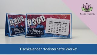 Bastelanleitung Tischkalender quotMeisterhafte Werkequot  Stampin Up Geschenke basteln [upl. by Kenleigh786]