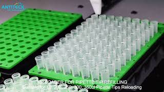 Tip Loader For Pipette Tip Refilling  Pipette Tip Sorter  Pipette Tip Sorting Device  ANTITECK [upl. by Sheeran]