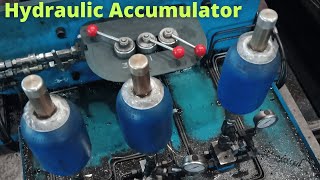 Hydraulic accumulator  Demonstration of hydraulic accumulator [upl. by Iveksarap]