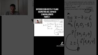 Intersección Recta y Plano Geometría del Espacio 2 Bachillerato Parte 1  ProfeDMarquez [upl. by Kajdan]