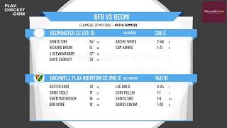 Backwell Flax Bourton CC 2nd XI v Bedminster CC 5th XI [upl. by Alyahsat]