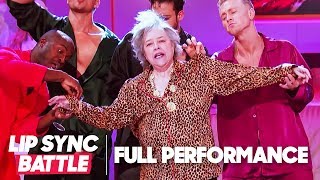 Kathy Bates Performs “Hip Hop Hooray” amp “That’s What I Like”  Lip Sync Battle [upl. by Akenahc]