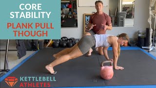 Core Stability Kettlebell Plank Pull Through [upl. by Yanehs]