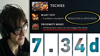 My first Techies game in 734d  Valve Bring back Techies [upl. by Bertold]