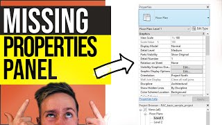 Revit Properties Panel Missing  How to Bring Back the Properties Panel in Revit [upl. by Oballa]