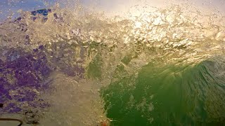 Sunset Backlit Wave Curl Slow Motion [upl. by Aelam]