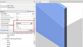 Revit 2022  Whats New Tapered Walls [upl. by Adoc]